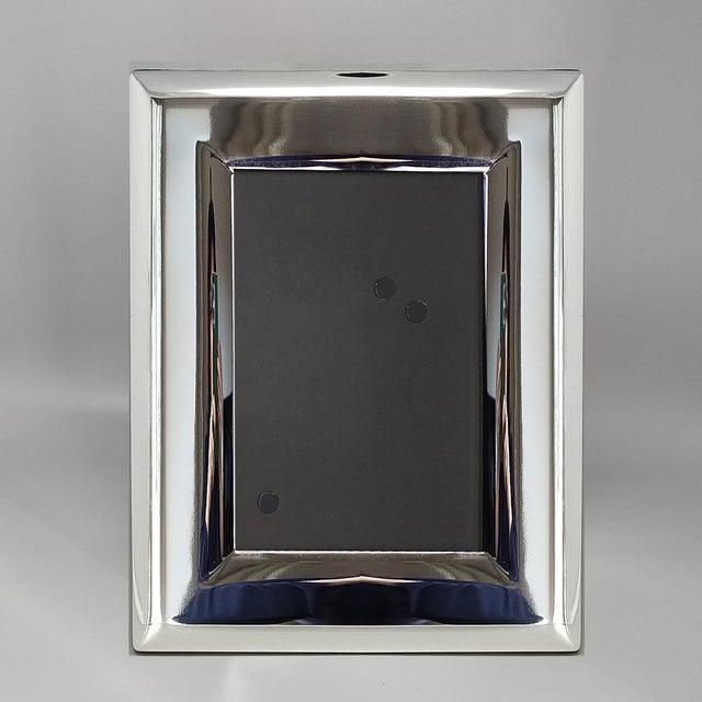 Mid-Century Modern Photo Frame in Silver Plated with Glass, Italy, 1970s For Sale - Image 3 of 6