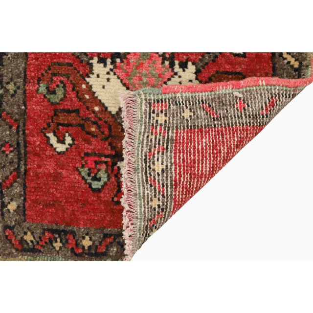 Mid-Century Modern Vintage Turkish Mini Rug For Sale - Image 3 of 3