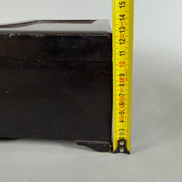 Antique Jewelry Box in Lacquered Wood, 20th Century For Sale - Image 11 of 12