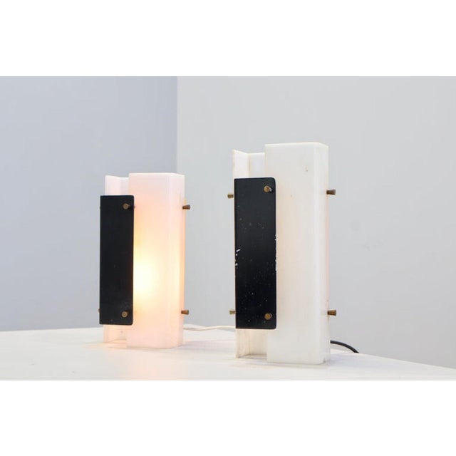 1950s Model 316 Table Lamps by Jean Boris Lacroix for Luminalite, 1958, Set of 2 For Sale - Image 5 of 9