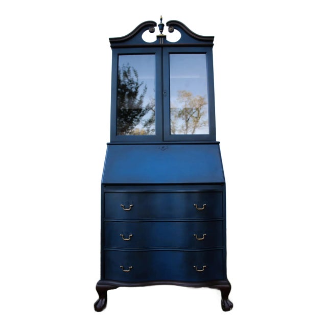 1920s Antique Secretary Desk Hutch For Sale