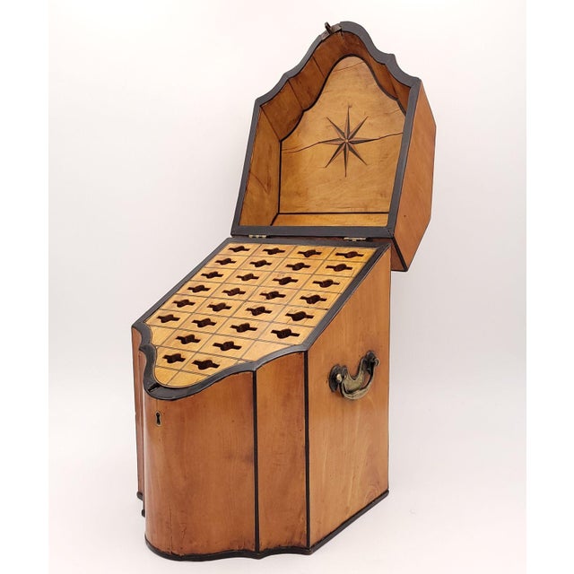 Traditional Inlaid Satinwood Cutlery Box, England Circa 1820 For Sale - Image 3 of 12