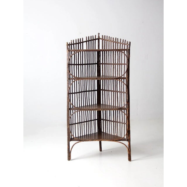 Antique Rustic Twig Corner Shelf For Sale - Image 10 of 10