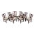Set of 8 Maitland Smith Chippendale Mahogany Dining Room Chairs For Sale