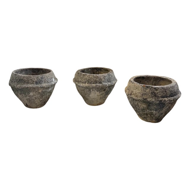 Stone and Cement Planters, Early 1900s, Set of 3 For Sale