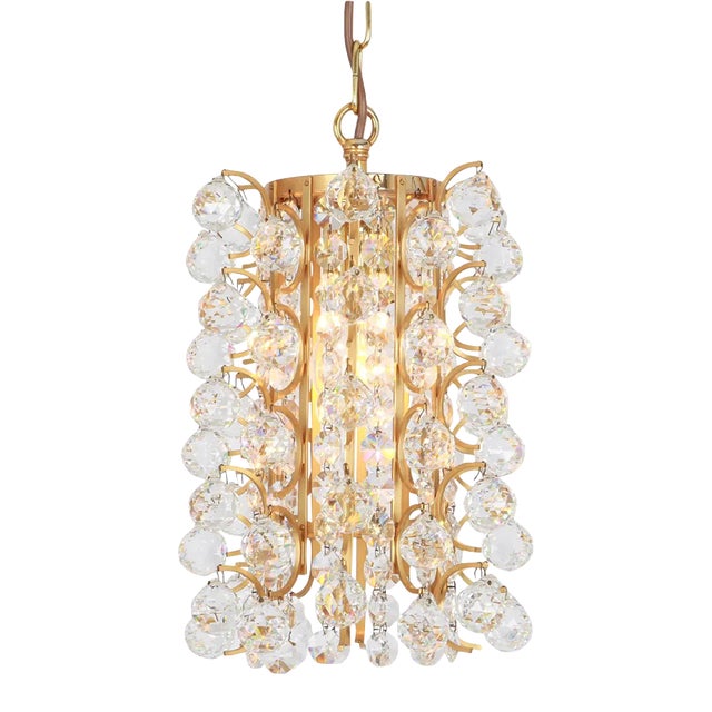 Small Gilded Brass Pendant from Christoph Palme, Germany, 1970s For Sale