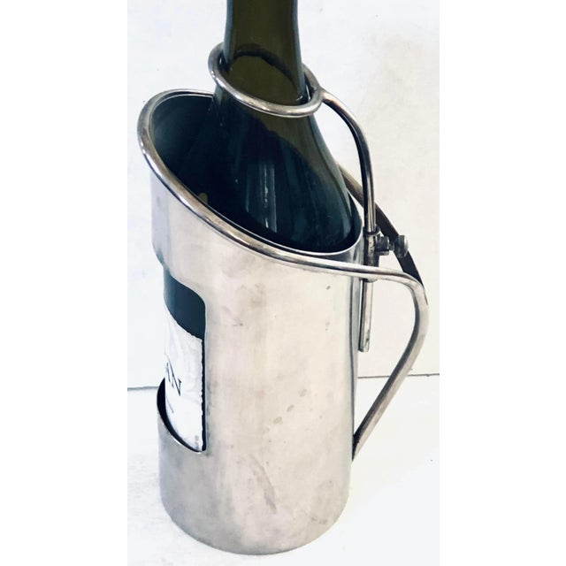 1970s Silver-Plated Wine Caddy With Neck Support For Sale - Image 5 of 9