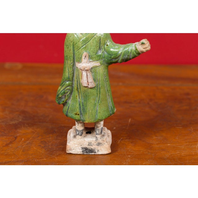 16th Century Chinese Ming Dynasty Terracotta Official Statuette with Original Polychromy For Sale In New York - Image 6 of 12