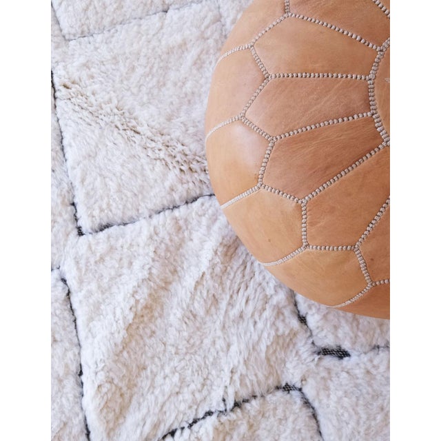 White White Beni Ourain Rug - 6.8 X 4.4 Ft For Sale - Image 8 of 8