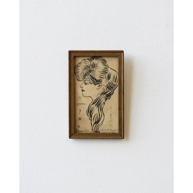 Antique Gibson Girl-Style Illustration on Postcard, Circa Early 20th Century For Sale - Image 4 of 11