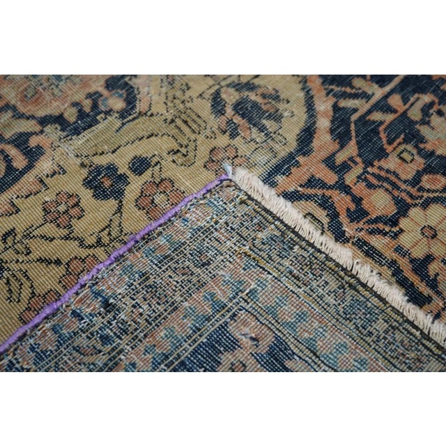 Antique Mohtasham Kashan Rug 4'4'' x 6'7'' For Sale - Image 9 of 10