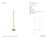 Kelly Wearstler by Visual Comfort Signature Rousseau 60" Floor Lamp in Antique-Burnished Brass with Etched Crystal...