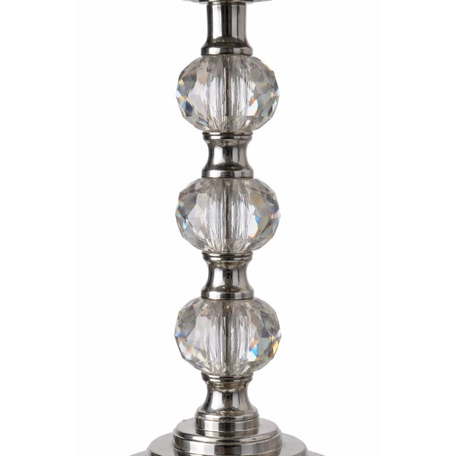 Late 20th Century Hollywood Regency Revival Faceted Column Table Lamps – Pair For Sale In Los Angeles - Image 6 of 10