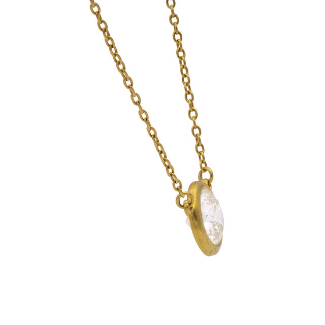 Contemporary Vintage Tiffany & Co Elsa Peretti Diamond by the Yard 18k Necklace .90ct 1980's For Sale - Image 3 of 9