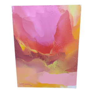 Signed 1992 Acrylic on Canvas "Lava" Abstract Painting, Unframed