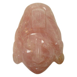 Late 20th Century Large Incan Rose Quartz Sculpture For Sale
