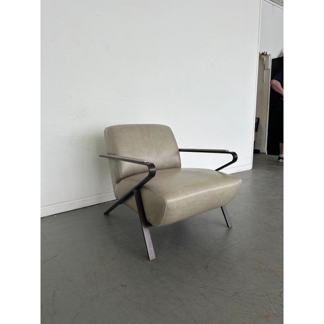 2020s American Leather Oscar Accent Chair For Sale - Image 5 of 9