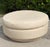 Late 20th Century Vintage 42” Round Postmodern Upholstered Cocktail Ottoman With Down Feather Cushion For Sale - Image 5 of 14