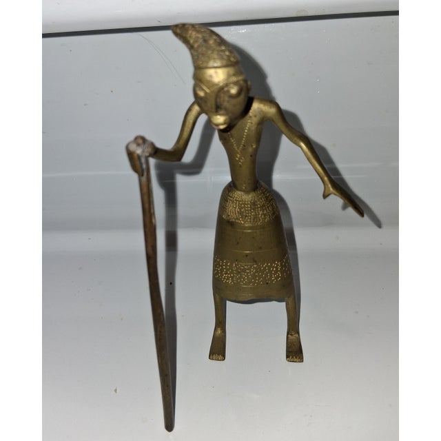 Figurative Lost Wax Brass Figure For Sale - Image 3 of 5