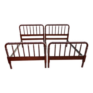 1960s Arts and Crafts Spindle Twin Beds - a Pair For Sale