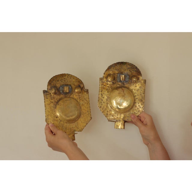 Mid-Century Swedish Brass Sconces, Set of 2 For Sale - Image 10 of 13