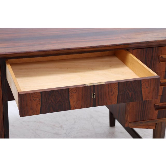 Vintage Danish Rosewood Desk, 1960s For Sale - Image 12 of 18