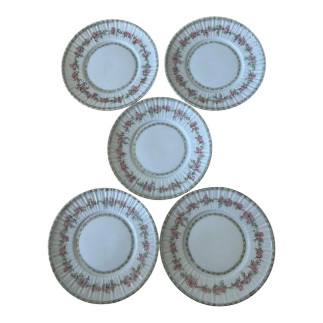 Ceramic Early 20th-Century Charles Field Haviland Limoges Floral Ramekins & Underplates — Set of 10 For Sale - Image 7 of 12