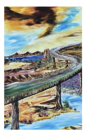 Angelo Donadoni, La Direction, 1992, Oil on Wood, Framed