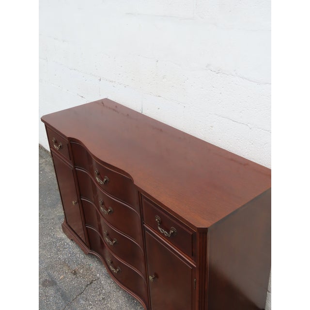 1940s Mahogany Long Credenza Sideboard Media Console 6369 For Sale - Image 12 of 15