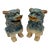 Pair of Mid-Century Ceramic Foo Dogs (Shishi / Guardian Lions) For Sale