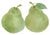 Two Pears Decorative Porcelain Plates 8.5" x 8.5" Scrolled Edges no markings or signed