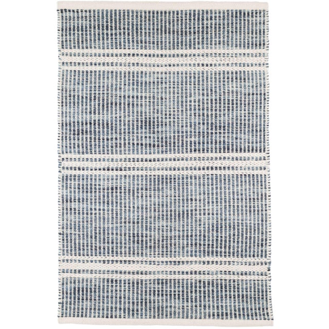 2020s Dash & Albert by Annie Selke Malta Blue Woven Wool Rug, 6' x 9' For Sale - Image 5 of 5