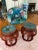 Cloisonné Stool or Plant Stands - Hand Painted, a Pair For Sale - Image 4 of 13