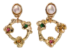 Carmine Earrings, A Pair