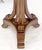 Fine Hexagon Burl Wood Top Tripod Carved Scroll Base Rope Edge Center Table MINT For Sale - Image 10 of 17
