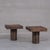 Brown Wabi-Sabi Wooden Side Tables, Belgium, Set of 2 For Sale - Image 8 of 8