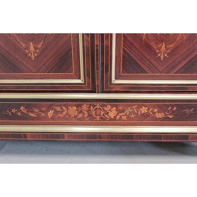 Antique Napoleon III Violet and Rosewood Secretaire For Sale - Image 9 of 15