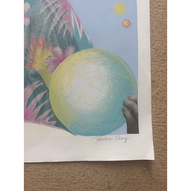 American Barbara Cesery Signed Lithograph of Lady Liberty For Sale - Image 3 of 4