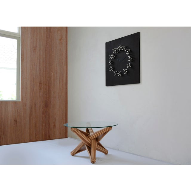 2020s "Lock" Caramel Naturel Bamboo Coffeetable For Sale - Image 5 of 12