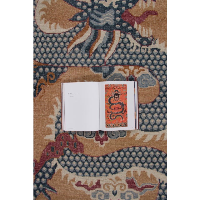 Contemporary Chinese Dragon Pictorial Distressed Wool Rug by Rug & Kilim, India For Sale - Image 9 of 10