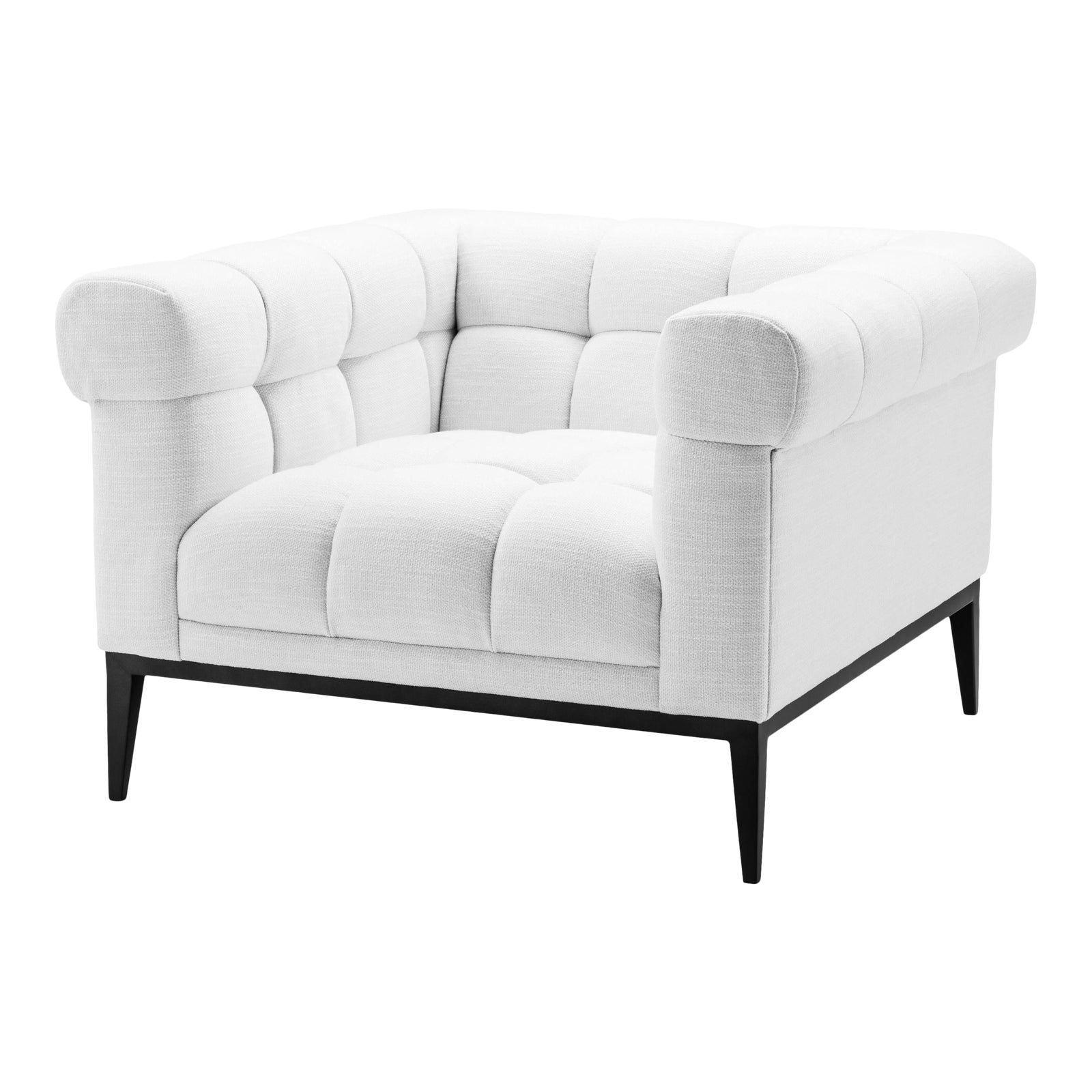 Tufted White Accent Chair Eichholtz Aurelio Chairish