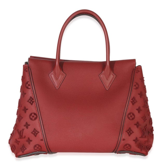 Louis Vuitton Red Tuffetage Veau Cachemire Tote W MM For Sale - Image 4 of 8