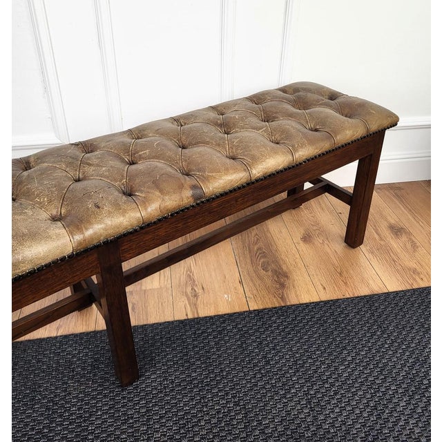 Wood Vintage Italian Walnut Bench, 1980s For Sale - Image 7 of 8