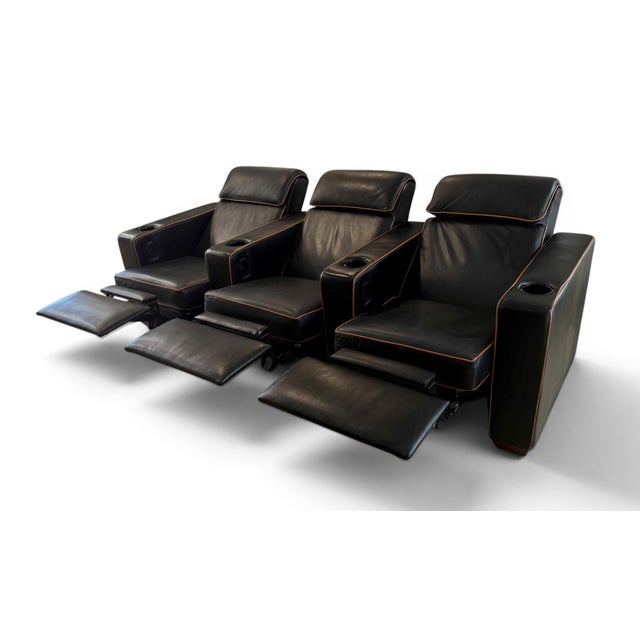 Leathercraft LeatherCraft 2 or 3 Seat Reclining Sofa / Loveseat / Theater Seating For Sale - Image 4 of 17