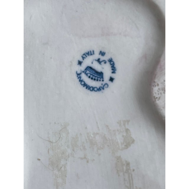 Green Vintage Capodimonte Orchids on Porcelain Log For Sale - Image 8 of 13