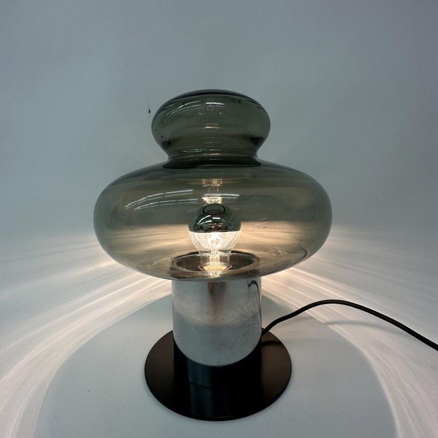 Silver Space Age Table Lamp from Anvia, Holland, 1970s For Sale - Image 8 of 16