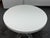 Design Plus Gallery presents a Bespoke Round White Caesarstone Table + Lucite Pedestal Base. This custom table pairs a...