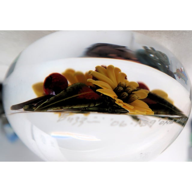 Chris Buzzini (American B. 1949) -One of a Kind Magnificent Paperweight From the Widely Acclaimed Glass Artist Extraordinaire For Sale - Image 18 of 18