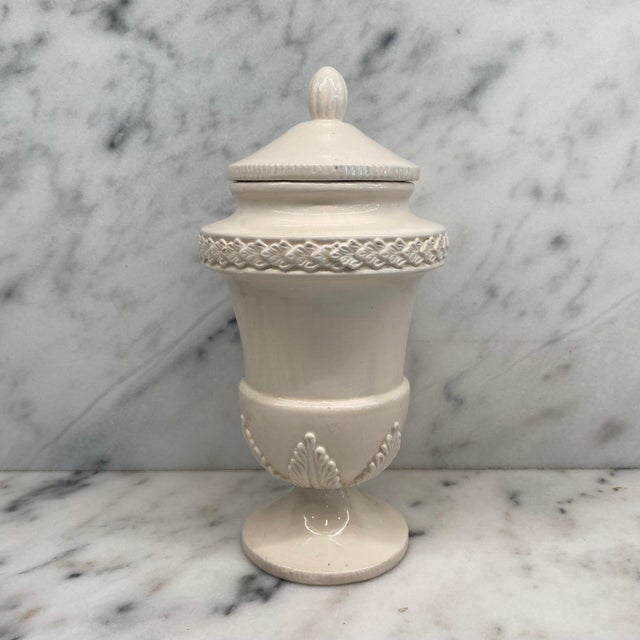 Antique Italian Apothecary Jar Venetian Porcelain Urn Large For Sale In Portland, ME - Image 6 of 11