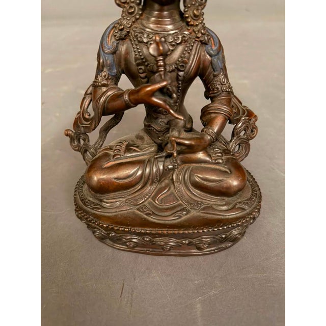 Religious Bronze Statue of Buddha, Vintage For Sale - Image 3 of 14